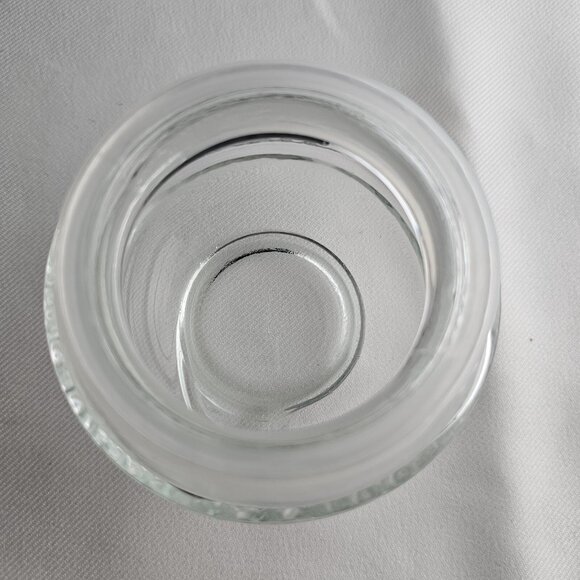 Santa Claus Glass Storage Jar 8.5" refillable lid Christmas terrarium vtg figura - Picture 9 of 14